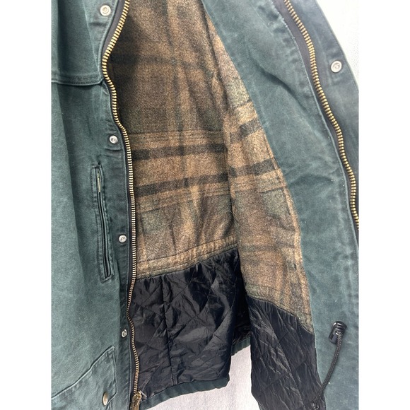 Vintage 90s Carhartt Blanket Lined Green Chore Barn Coat Ext Size 4XL Made USA - Picture 7 of 10